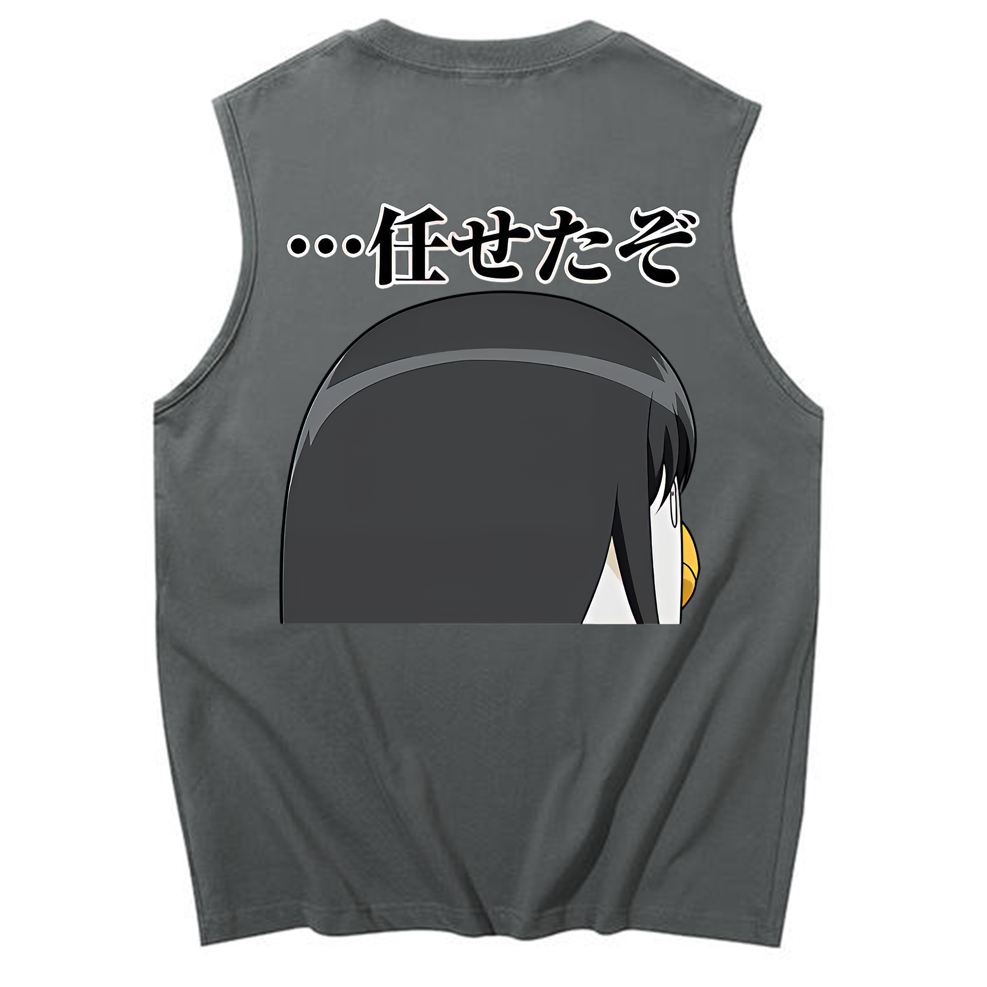 （画像用） ぎんたま 坂田銀時（さかたぎんとき） 神楽 志村新八（しむら しんぱち） GINTAMA Sakata Gintoki Kagura Shimura Shinpachi コットン100％タンクトップ（背面プリント）